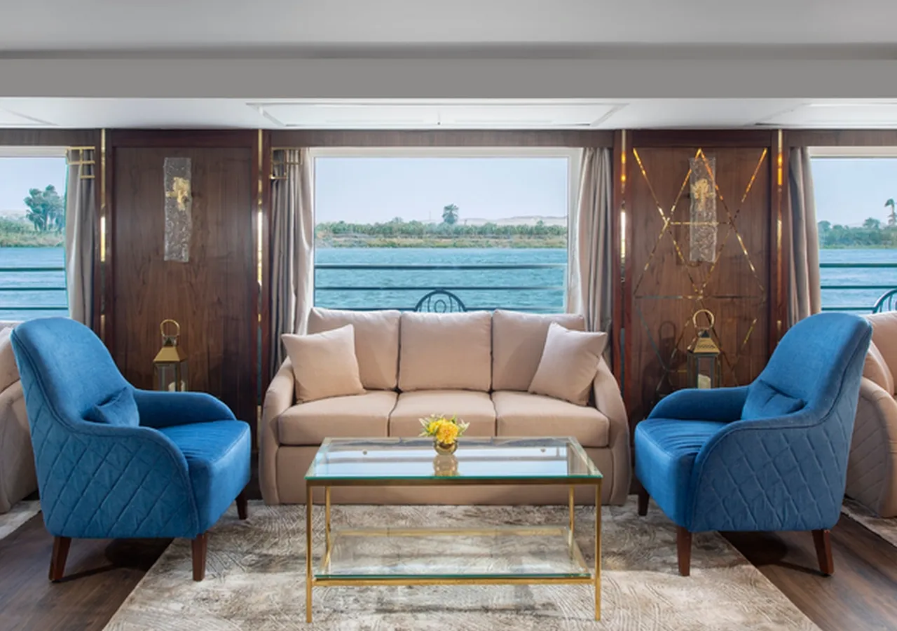 Lounge aboard the HS Sindbad Nile Cruise Nile cruise